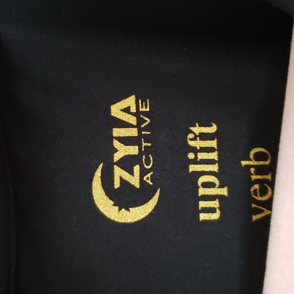 Zyia black and gold tank top, uplift, women's size XS, super soft, cozy. - Picture 3 of 6